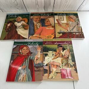 Vintage American Girls Felicity 4 Books and Samantha 1 Book -Historical Set